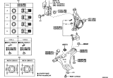 Diagram for 2017 Lexus ES300h Control Arm Bolt - 90119-14146