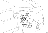 Diagram for Lexus IS F Fuel Door Hinge - 77360-30070