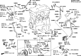 Diagram for Lexus IS350 Thermostat Gasket - 96762-35040