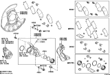 Diagram for 2025 Lexus UX300h Brake Caliper Bracket - 47822-10030