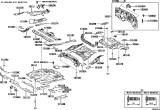 Diagram for 2021 Lexus UX250h Floor Pan - 58311-76030