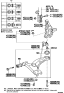 Diagram for 2010 Lexus HS250h Control Arm Bolt - 91554-L1690