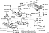 Diagram for Lexus IS300 Crossmember Bushing - 52204-53010