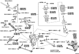 Diagram for 2023 Lexus LS500h Spindle - 42305-11010