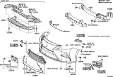 Diagram for 2015 Lexus ES350 Bumper - 52119-33993