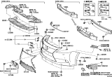 Diagram for 2015 Lexus ES350 Bumper - 52119-33992