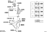 Diagram for 2020 Lexus ES350 Control Arm Bolt - 90105-A0390