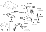 Diagram for 2023 Lexus NX350h Fender - 53802-F6010