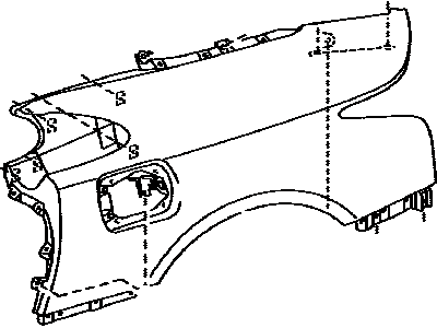 Lexus 61602-77040-B1 Panel Sub-Assembly, Quarter