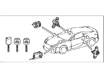 2012 Lexus LFA Door Lock Cylinder - 69005-77010