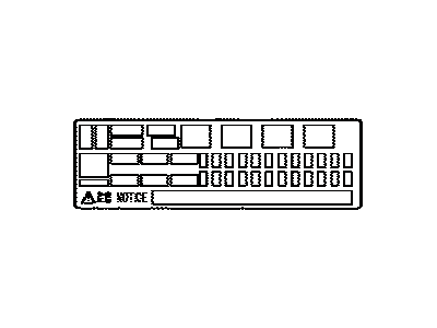 Lexus 82683-77010 Label, Fuse Block No