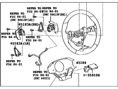 Lexus RX350L Steering Wheel - 45100-30E71-C4