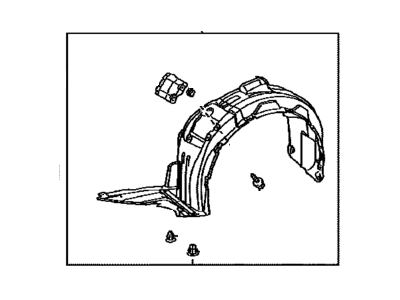 Lexus 53806-30203 Shield Sub-Assembly, Fender