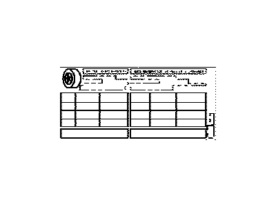 Lexus 42661-30C00 Label, Tire Pressure