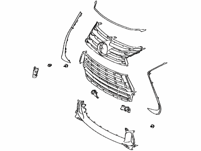 Lexus 53101-30E30 Grille Sub-Assembly, Rad