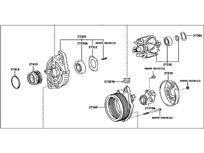 2018 Lexus RC300 Alternator - 27060-31300