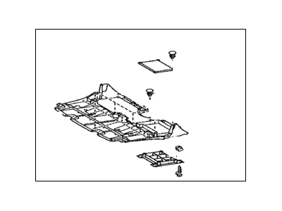 Lexus 51410-30090 Engine Under Cover Assembly