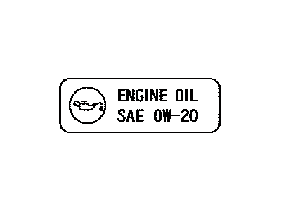 Lexus 15369-F0010 Label Engine Oil In