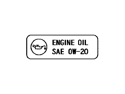 Lexus 15369-31010 Label, Engine Oil Information