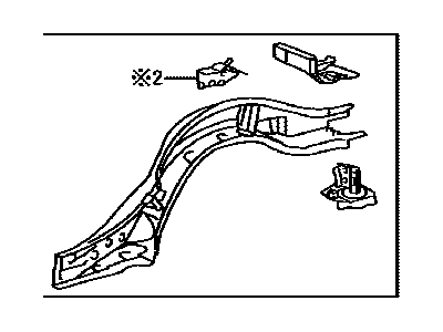 Lexus 57602-30932 Member Sub-Assembly, Rear