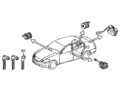 2007 Lexus GS350 Door Lock Cylinder - 69005-30C40