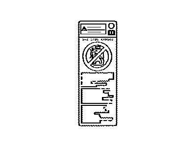 Lexus 74596-30030 Label, Side Air Bag Caution