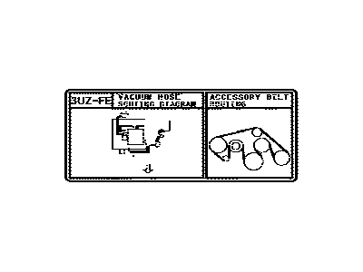 Lexus 17792-38230 Label, Engine Vacuum Hose Information