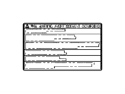 Lexus 11293-36070 Label, Engine Caution