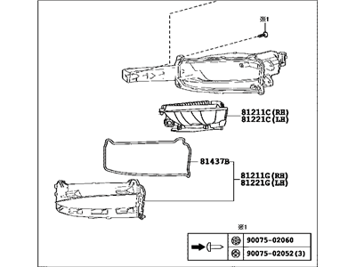 Lexus 81210-78020 Lamp Assembly, Fog, RH