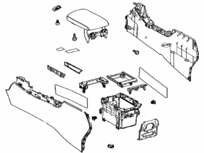 Lexus NX200t Center Console Base - 58901-78011-C0