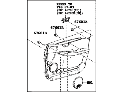 Lexus 67610-78120-C4 Panel Assembly, Front Door