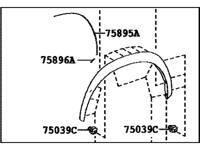 Lexus 75602-78030-A1 MOULDING Sub-Assembly, F