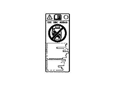 Lexus 74596-78010 Label, Side Air Bag