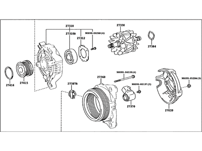 2019 Lexus NX300h Alternator - 27060-36100