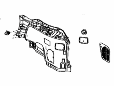 Lexus 64740-48080-A0 Panel Assy, Deck Trim Side, LH