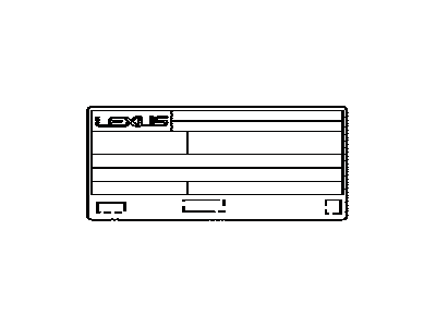 Lexus 11298-31520 Label, Emission Control Information