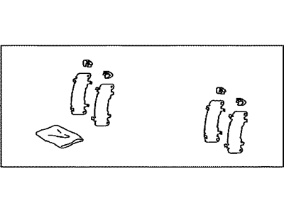 Lexus 04945-48150 Shim Kit, Anti Squeal, Front
