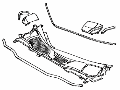 Lexus 55708-48071 LOUVER Sub-Assembly, COWL