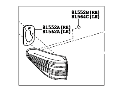 2010 Lexus RX450h Back Up Light - 81551-48260