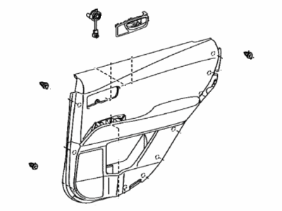 Lexus 67640-48600-C2 Board Sub-Assy, Rear Door Trim, LH