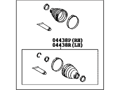 Lexus 04429-48040 Boot Kit, Rear Drive Shaft, In & Outboard Joint