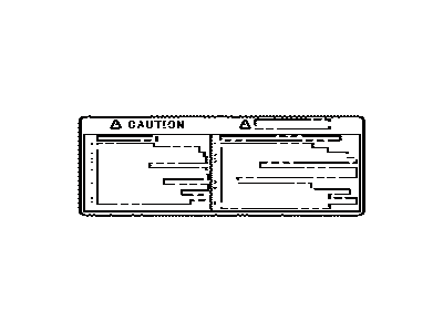 Lexus 42668-0E010 Label, Compact Spare