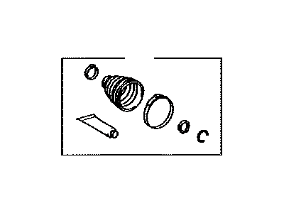 Lexus 04437-21030 Boot Kit, Rear Drive Shaft, Inboard Joint