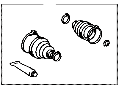 Lexus 04438-08080 Boot Kit, Front Drive Shaft, In & Outboard