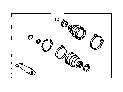 Lexus 04438-0E020 Boot Kit, Front Drive Shaft, In & Outboard, LH