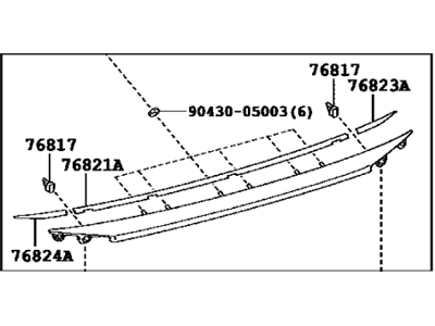 Lexus 76801-06D71 GARNISH Sub-Assembly, Luggage