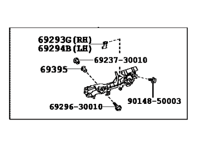 Lexus 69201-48012 Frame Sub-Assembly, Front Door