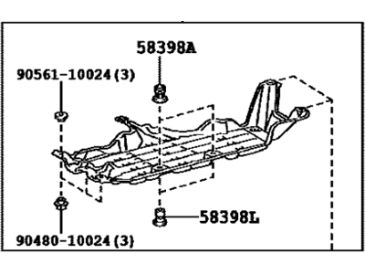 Lexus 58398-33030 Cover, Floor Under