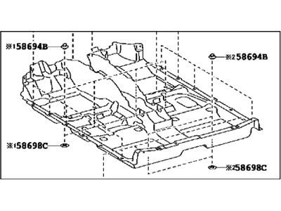 Lexus 58510-33770-E0 Carpet Assembly, Floor