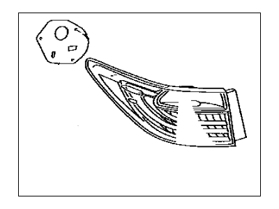 Lexus 81551-33621 Lens & Body, Rear Combination Lamp